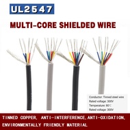 UL2547 Multi-Core Shielded Signal Cable 30~18AWG 2/3/4 Core Tinned Copper Audio Cable Grounded Shiel