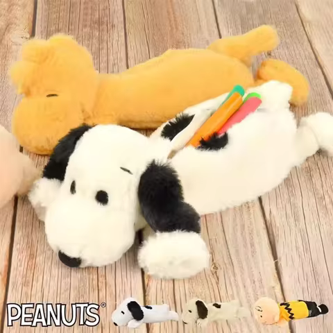 Snoopy Plush Pencil Pouch Pencil Storage Bag Fashion Large Capacity Stationery Bags Students School 