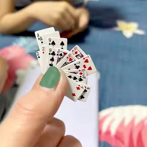 Mini Portable House Playing Cards Poker Playing Cards Style Random Mini Cute Poker For KTV Dolls Acc