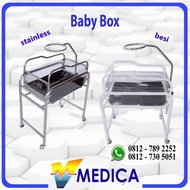 Box Bayi Kelambu Besi dan Stainless / Ranjang Bayi Rumah sakit