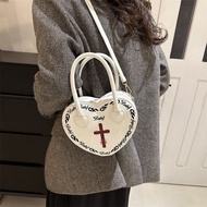 y2k Bag Design Sense Versatile American Retro ins Style Crossbody Female Side Backpack Rivet Punk Da