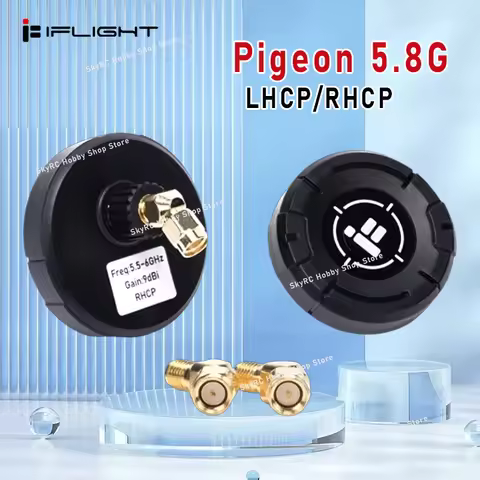 IFlight Pigeon 5.8G Circular Polarization Directional 9dBi Gain FPV Patch Antenna RP-SMA LHCP RHCP w