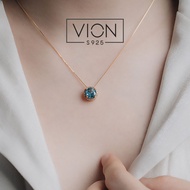 Vion S925 Necklace 12553 Gold plated silver necklace, 925 silver necklace. High Quality synthetic Di