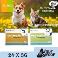 VETTACO Gut Health/Multivitamin Supplement Probiotic Vitamin+Improve Digestion For Cats & Dogs