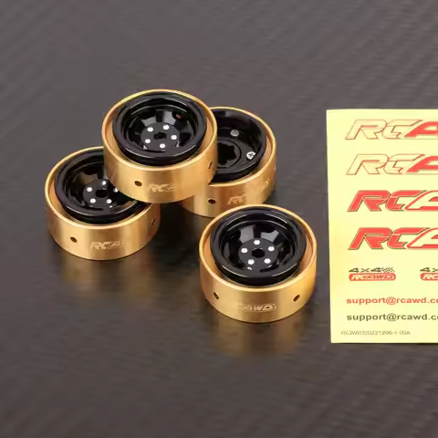 4PCS 128g 0.9 Inch Brass Wheel Frames Counterweights for FMS FCX24 1/24 Defender 110 90 Hobby Crawle