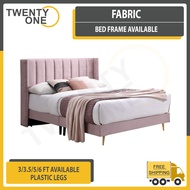 MERCY FABRIC BED FRAME (SINGLE / S.SINGLE / QUEEN / KING SIZE AVAILABLE)