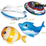 空中飛行遙控飛魚 飛機鯊魚新奇遙控海豚氦氣遙控UFO充氣玩具