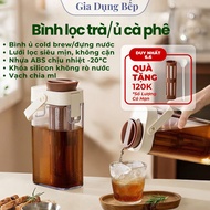 Bình pha cold brew bình ủ cafe cold brew nhựa nguyên sinh ABS 1000ml có chia vạchbình lọc trà siêu m