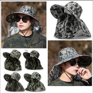 MATAHARI Foldable Visor Mountain Hat Anti UV Wide Sun Beach Hat Outdoor Veil Fishing Cap Round Jungl
