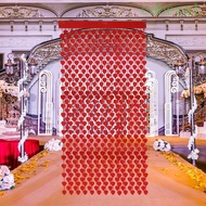 CABEZA Heart Rain Curtain, Heart-shaped PET Party Curtain, Foil Curtain Colorful 1m×2m Glitter Backg