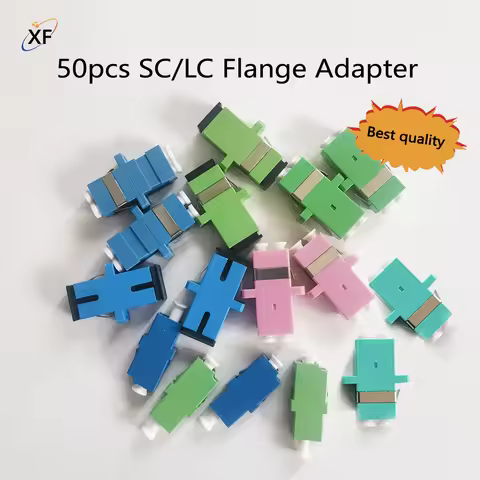 50pcs/100pcs OM4/OM3 LC/SC Duplex/Simplex Fiber Optic Adapter CouplerFiber Optical Simplex Mode SC-S