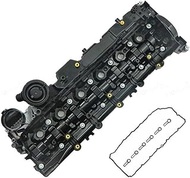 MEROVI 11128515745 Engine Cylinder Head Valve Cover W/Gasket Bolts N57, for BMW, X3 X5 X6 E70 E71 E9
