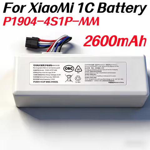 14.4V 2600mAh P1904-4S1P-MM Battery For Xiaomi Mijia 1C STYTJ01ZHM Robot Vacuum Mop Cleaner Accessor
