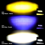 NINE LUMINOS LED LAMPU SOROT TEMBAK Q10 4 MATA LED 50 WATT 4 MODE CAHAYA DEVIL ICE BLUE CAHAYA LAMPU