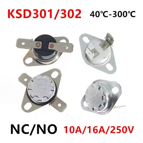 KSD301 KSD302 40-300degree Ceramic 10A 16A 250V Normally Closed Open Temperature Switch Thermostat45