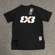Summer Thin Breathable Sports T-Shirt 3X3 American Short-Sleeved Shooting Uniform Student Basketball