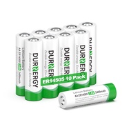 ER14505 Lithium 10 Pack Batteries AA, Double AA Battery 3.6 Volt AA Lithium Battery 2400mAh