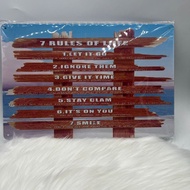 7 Rules of Life Metal Tin Plate Wall Mount Decoration 30cm x 20cm