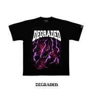 KARIMAKE  DEGRADED Clothing Butterfly Thunder black and white oversize t-shirt