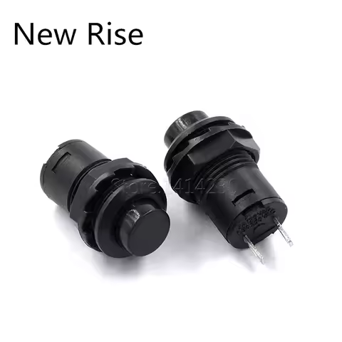 10Pcs DS-425A 12mm Black Self-locking Button Switch 3A 125VAC 1.5A 250VAC Self Latching ON/OFF Push 