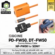 ZGCINE Battery DT-FW50 PD-FW50 Dummy Battery Cable สำหรับ ใช้แทน Sony Battery NP-FW50 ( USB Type-C D