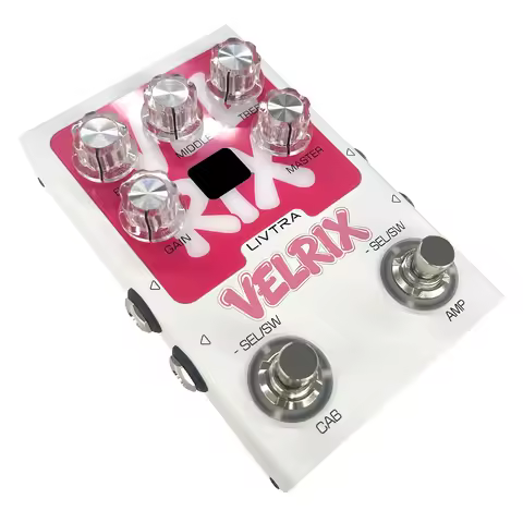 LIVTRA VELRIX Amp IR Pedal, 9 Preamp+9 Cabinet Sims, NAM/IR Loader, USB Audio Interface, FX Loop for