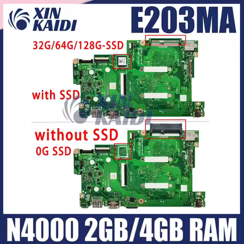 E203MA MAINboard For ASUS VIVOBOOK E12 E203MAS REV 2.0 Laptop Motherboard with N4200 CPU 2GB 4GB-RAM
