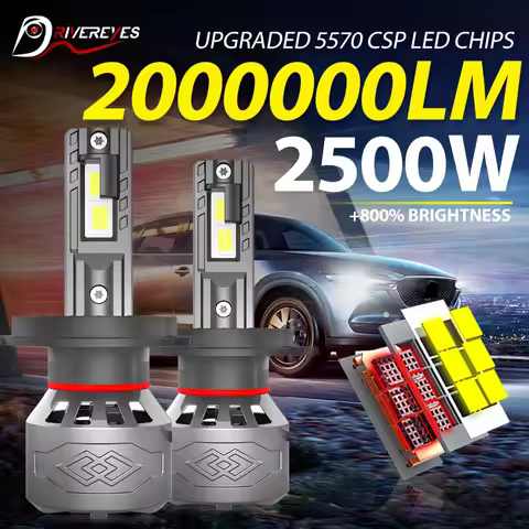 H1 H3 H4 H7 Led Headlights car Plug and Play CANBUS No Error High Power H11 H8 H9 HB3 HB4 9005 9006 