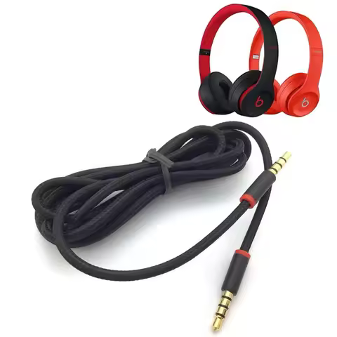 3.5mm Cable For Beats SOLO 2.0 3.0 HD PRO Studio 2 3 MIXR Headphone Audio Cable Headphone Braided Ca