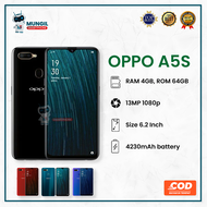 OPPO A5s Ram 3/32 4/64 GB Murah Fullset Garansi Smartphone Android Main Selfie Camera Dual 13 Single 8 MP Fast Charging Li-ion 4230 mAh Batrai Harga 1 Jutaan