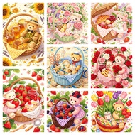 [KS] Flower Bear 5d Diamond Painting Full Diamond Living Room PasteDiamond Cross Stitch Bedroom Dini