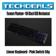 Tecware Phantom+ 104 Black RGB Mechanical Linear Keyboard - Pink Switch 58g