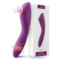 Heating Sucking Dildo Vibrator Sex Toy - SVAKOM Dual-end Heating Adult Toy Clitoral Sucker G Spot Vi