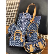 Coac * Coac New Style Denim Series Collection Ashton Baguette Motorcycle Underarm Bag Stray Bag Deni