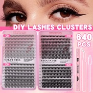 640 Clusters Single Cluster False Eyelashes 8-16mmDIY Segmented Natural Thick D Song Self-Grafted St