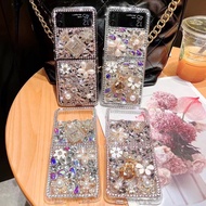Luxury Full Diamond Case Samsung Z Flip34567 7FE Fashion Phone Case OPPO FindN3Flip/N2 Flip Rhinesto