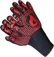 Valex Protective Gloves for Barbecue, Grill and Oven, Fireproof Accessories to Protect Against Heat,