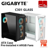 GIGABYTE C301 GLASS (BLACK / ICE) PC CASE MID TOWER ATX PC CASE