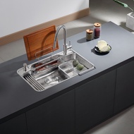 ZUHNE Sakura 76cm Japan-Style Flush Mount Kitchen Sink Workstation with Accessories