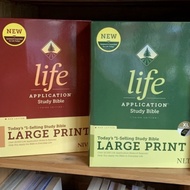 NIV/NLT Life Application Study Bible Large Print Hardcover Red Lettered