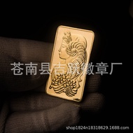 Goddess Gold Bar Silver Plated Gold Plated Medal Square Gold Bar Silver Bar Metal Crafts