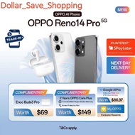 OPPO Reno14 Pro 5G 24 (12+12GB)+512GB/ 2 Years SG Warranty / 6200mAh + 80W SUPERVOOC + 50W AIRVOOC