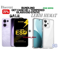 28 - [ECONOMIC PACKAGE] GET 1 CLEAR HD 2.0MM CASE + CLEAR STATIC ANTI-SCRATCH OPPO A6T A6X A6 PRO A5