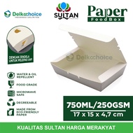 Lunch Box Paper Rectangle Forming Ivory uk. M(16cm x 15cm x 4.5cm) Deep Lamination / Plain White Pap