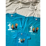 Birthday Family Tshirt Boss Baby Theme Turquoise Kids Party