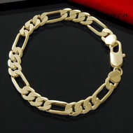 [GZM]Men Bracelet Chain Hip Hop Jewelry Electroplating Bright Luster Bangle Birthday Gifts