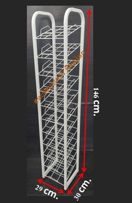 ชั้นวางกระดาษ A4 วางปกรายงาน วางโชว์กระดาษทราย แบบ 11 ชั้น ขนาด 30x30x150cm.