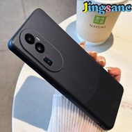 เคส Jingsanc สำหรับ OPPO Reno 10 Pro Plus/ Reno 10 Pro + 5G กรอบเคสโทรศัพท์หนังสุดหรูนิ่มปกป้องเลนส์รวมทุกอย่างเคสกันกระแทกมือถือ A48-1ฝาหลังที่เรียบง่าย