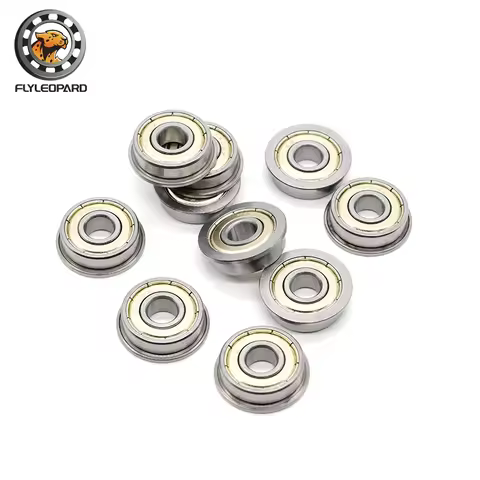 5pcs FR8ZZ Flanged Ball Bearing 1/2"x1-1/8"x5/16" Double Sealed Chrome Steel Flange Bearing 12.7x28.