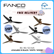 [Call for Installation] Fanco B-Star/F-Star DC Ceiling Fan 36"/46"/52" 3 Blades with 3 Tones LED